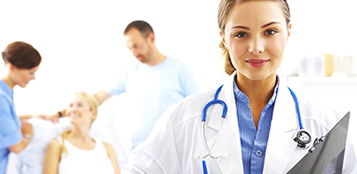 Image: Professional medical staff delivering ultrasound diagnostic services.